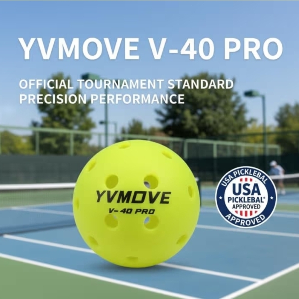 YVMOVE Pickleball Balls 12 Pack Yellow Outdoor Training Balls New